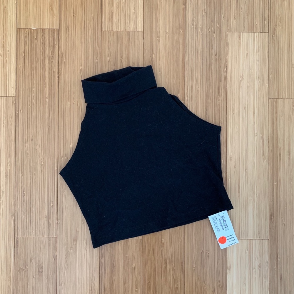 American Apparel turtle neck crop top
